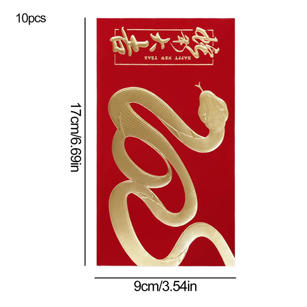 Chinese New Year Red Envelopes 2025 Snake Lunar New Year Lucky Money Bag Hot Stamping Chinese Red Envelopes for Spring Festival