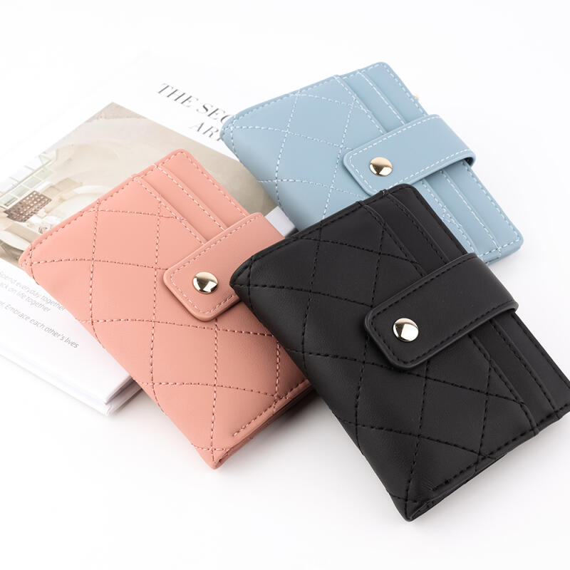 Women's Mini Quilted Zipper Wallet for Elementary, Middle, and High School Students