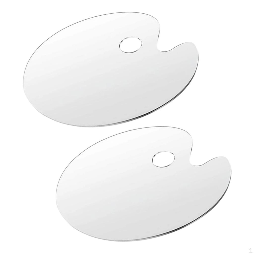 2 Pack Acrylic Paint Palettes, Painting Supplies, Art Tray, Palette Accessories for Beginners