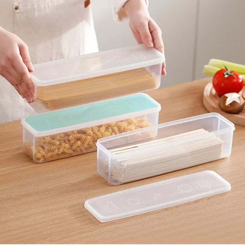 Spaghetti Container Household Cereal Preservation Storage Box with Cover Box Kitchen Food Container