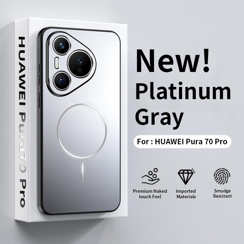 Luxury Armor Matte Magnetic Phone Case For Huawei Mate 70 60 Pura 80 70 P60 Pro For Magsafe Wireless Charge Protect Rugged Cover