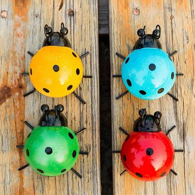 Zahrada Závěsná Nástěnná Roztomilé Mravenci Beruška Včela Figurka Dekorace Retro Železná 3D Hmyz Socha Umění Domácí Dekorace Ornament