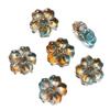 ZW40 10Pcs Transparent Fresh Feeling Gradient Exquisite Glass Beads Cherry Blossom Handmade DIY Bracelet Earrings Material