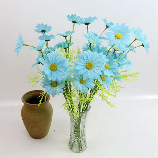 Artificial Flowers UV Resistant Fake Wildflowers with Stem for Indoor Outdoor Porch Patio