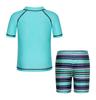 European & American Boys' Dinosaur Print Quick-Dry Sun Protection Swimsuit Set (Swim Shorts + Two Tops)