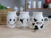 250ml Kreative Keramiktasse mit Kuhmuster, Einzigartige Cartoon-Paartassen, Kaffeetasse, Milchbecher, Großhandel, Teetassen