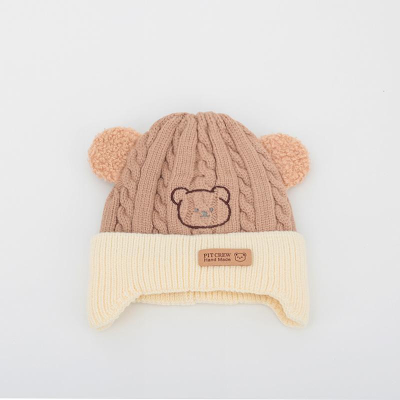 Bonitos Gorros Tejidos Para Bebés En Otoño E Invierno Gorros de Lana Cortavientos Y Protectores de Orejas Para Bebés Y Niños Pequeños