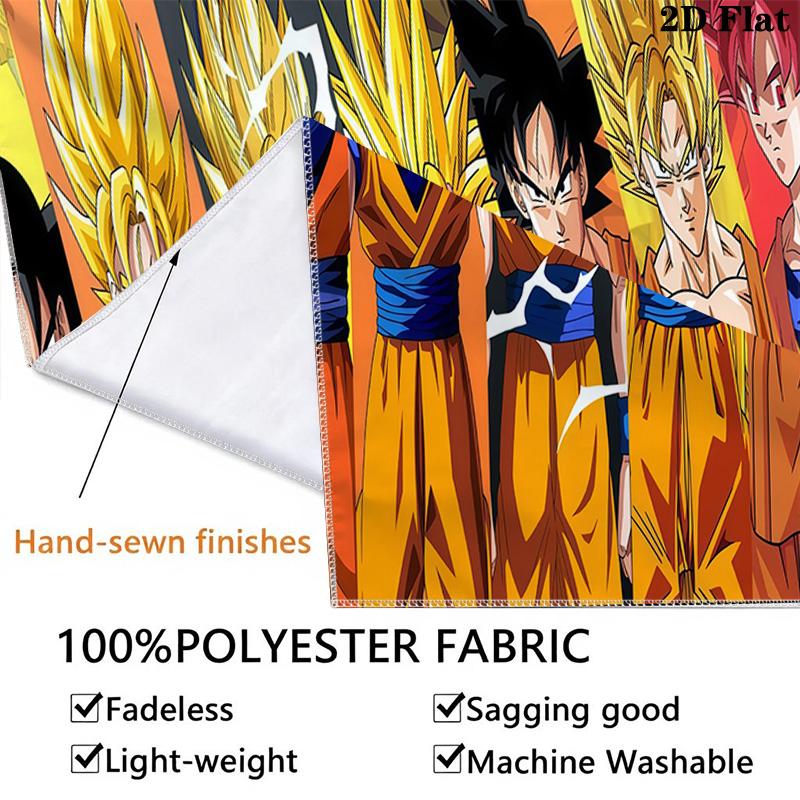 Dragon Ball Wall Tapestry Aesthetic Wall Hanging Printed Fabric Blanket Decorative Tapestries For Bedroom Living Room Home Decor