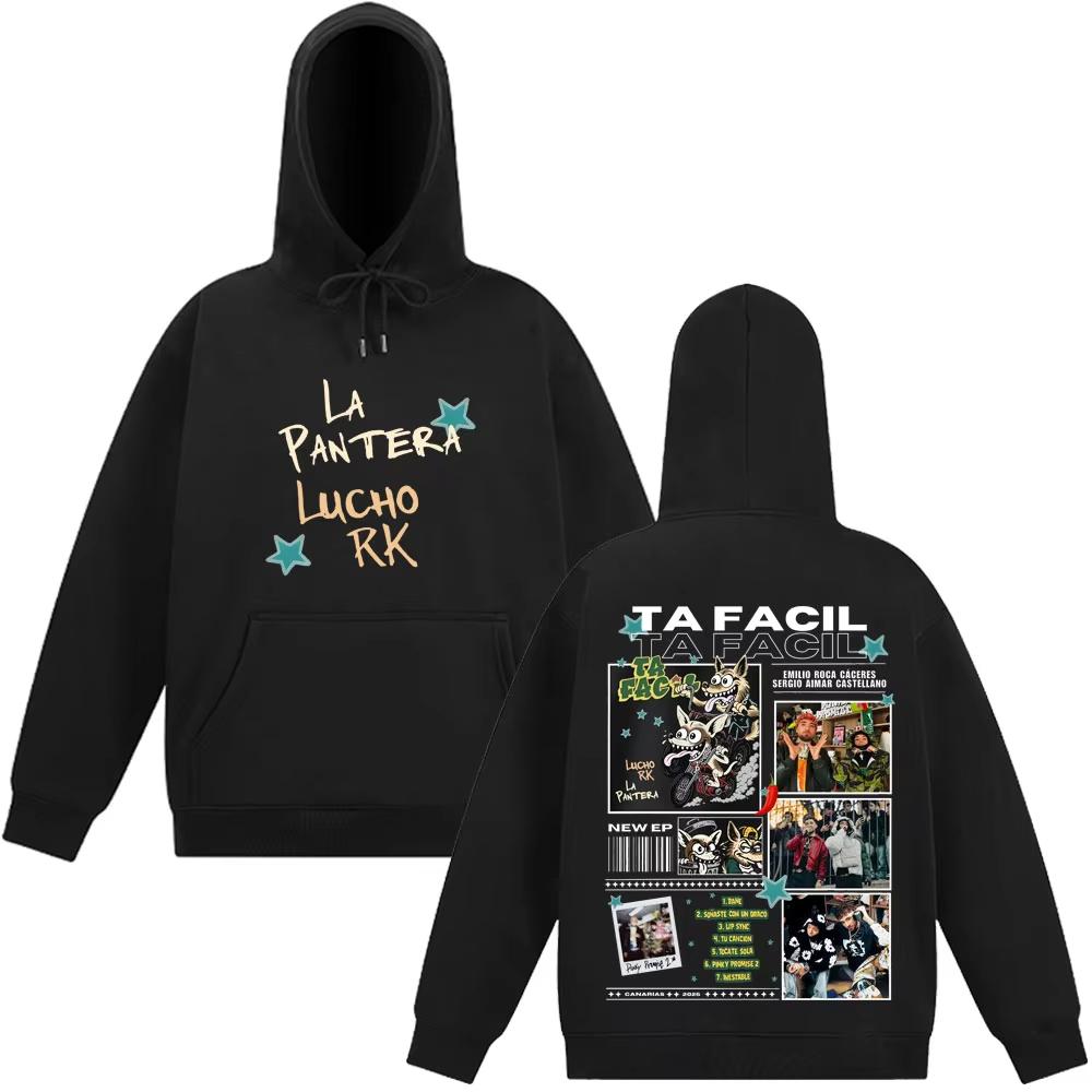 

Rapper La Panter Lucho Rk Ta Facil Album Tour Fashion Print Hoodie Men Women Oversized Tracksuit Fan Gifts S