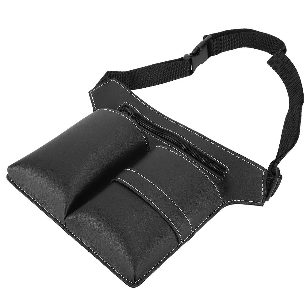 

Парикмахерская Зажимы для ножниц Парикмахерская кобура Чехол-держатель Сумка из искусственной кожи(Серебряный) чёрный