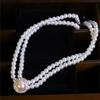 Elegant Vintage Pearl Necklace Earring Set Women Party Wedding Daily Decoration Jewelry