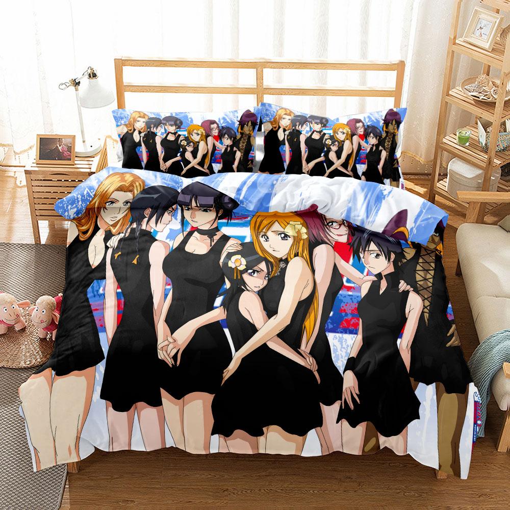Ichigo Bleach Comics Bettwäscheset Klein Einzel Twin Doppel Queen King Cal King Größe Bettwäscheset