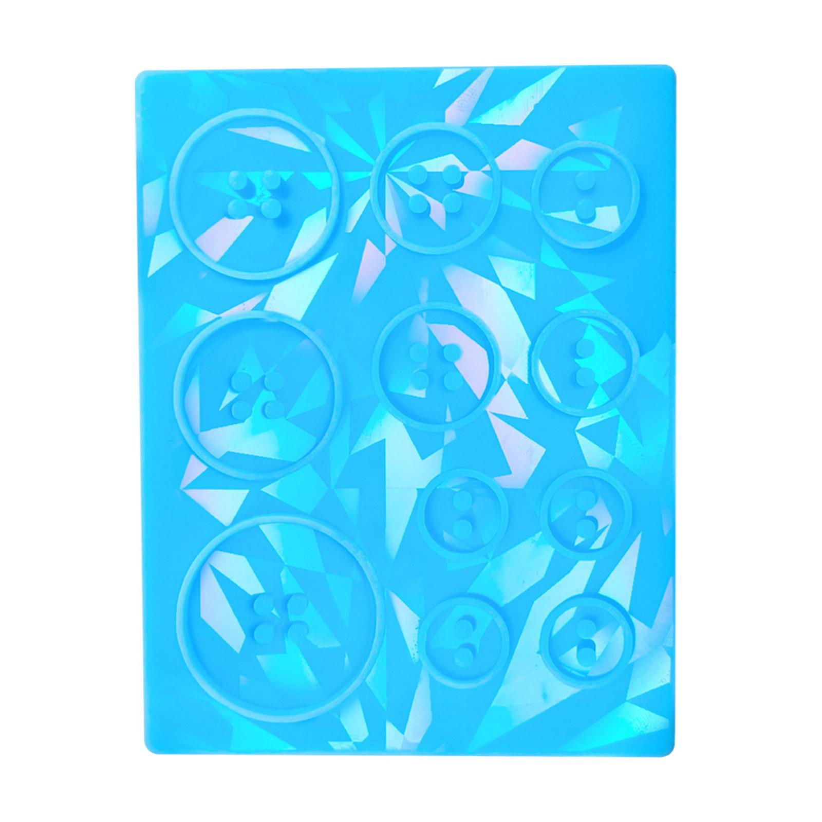 

Голографическая пуговица Силиконовая форма для эпоксидной смолы Уникальные пуговицы с блестящим эффектом Формы для изготовления ювелирных изделий DIY Craft синий