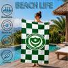 Asciugamano da Spiaggia in Microfibra con Stemma FC Ports, Morbido e Assorbente, Asciugatura Rapida, Ideale per Viaggi Estivi, Essenziale per la Spiaggia, Piscina