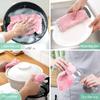 20/1pcs Microfiber Cleaning Cloths Double-layer Super Absorbent Coral Fleece Towels Non-stick Oil Dishcloths Scouring Pads Rags