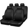Universal Diamond Pattern PU Leather Car Seat Cover with Airbag Compatibility