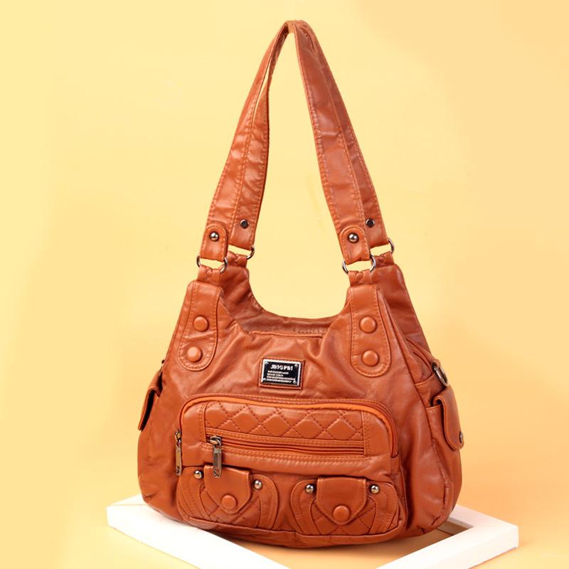 

Большие кошельки и сумки для женщин, сумка-хобо из искусственной кожи, сумка-тоут через плечо с ремнем через плечо, сумка-хобо с верхней ручкой светло-коричневого