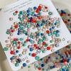 100Pcs Sparkle Flat Back Round Diamonds Mixed Color Resin Nail Art  Decorations Manicure Ornaments