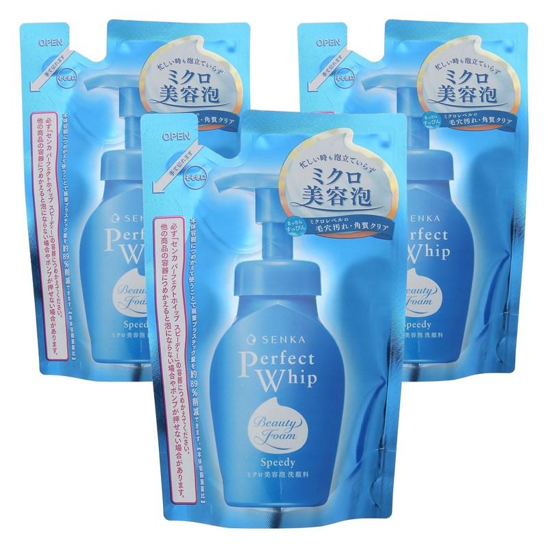 Senka Perfect Whip Speedy Refill, 130ml, 3 pcs