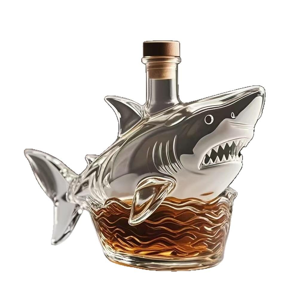 

Shark Whiskey Bottle, Small Size Wine Bottle, Without Wine, Unique, Creative