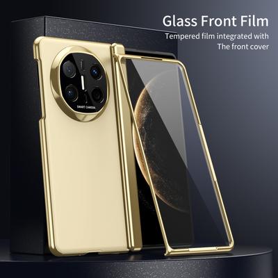 For Huawei Mate X6 AG Matte Vacuum Plating Hinge Full Protective Glass Front Film Drop Resistant Phone Case