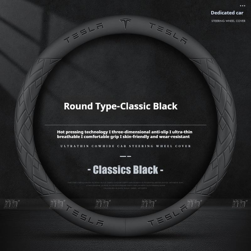For Tesla Model 3 Model S Model Y Model X Roadster Car Steering Wheel Cover 2019-2025 Auto Interior Steering Wheel Accessories