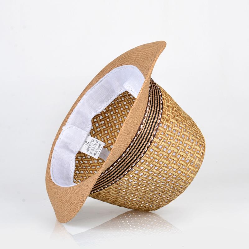 Summer straw hat elderly beach sun hat casual wind men and women sun protection breathable jazz hat