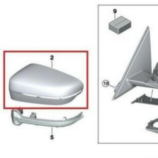 ID produktu 51168492897 a 51168492898: Kompatibilní kryty zpětných zrcátek pro BMW řady 3 G28 a G20 (vlevo a vpravo).