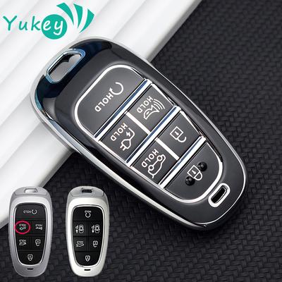 TPU 6 Buttons Car Key Case Cover for Hyundai Tucson Sonata 2020 Grandeur 2020 Sonata Limited Sonata Sel Ev 6 Ev 8 IONIQ 5 NEXO