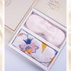 Sangbai Pink Floral Double-Sided Scarf & Eye Mask Set