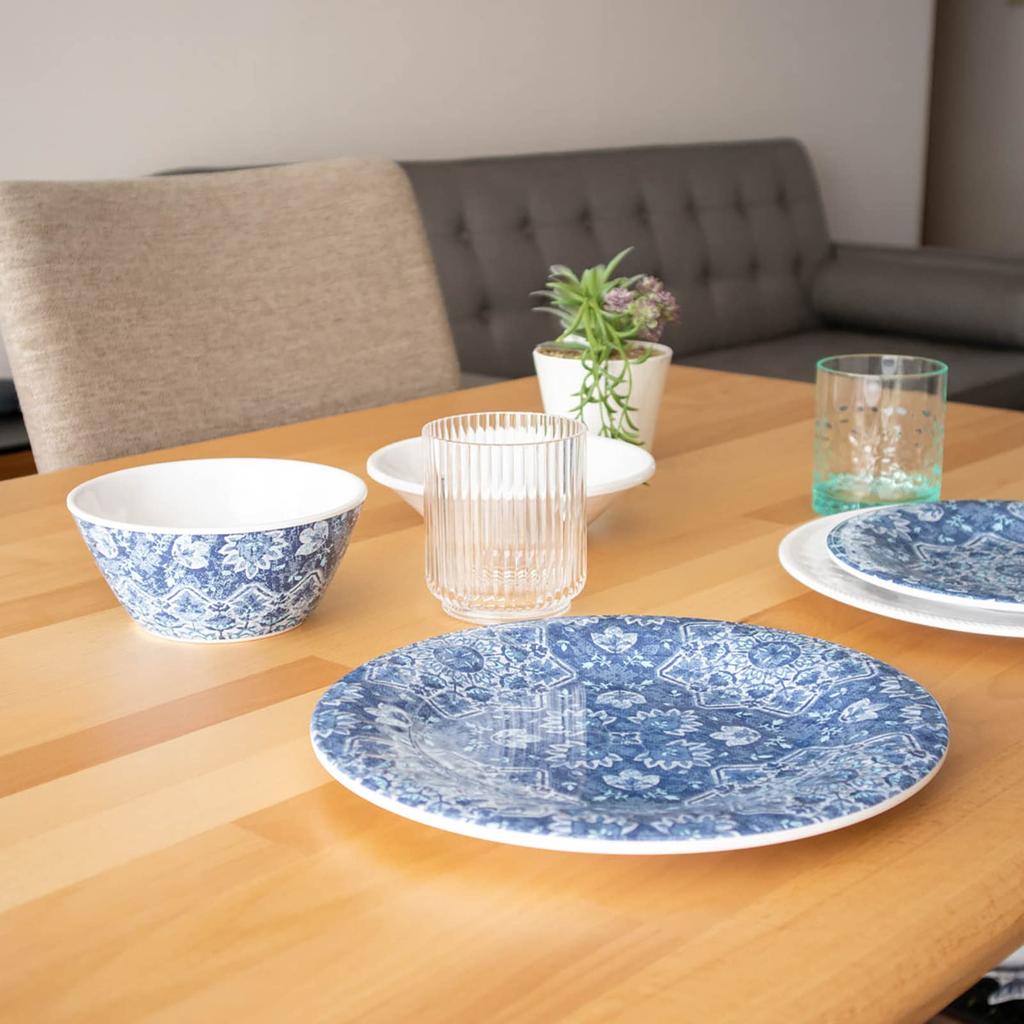 Etisk, uknuselig, BPA-fri Atlantic Blue bolle, serveringsbolle, frokostblandingbolle, ca. 16 cm diameter, barnesikker, kafeservise, lettvektig,