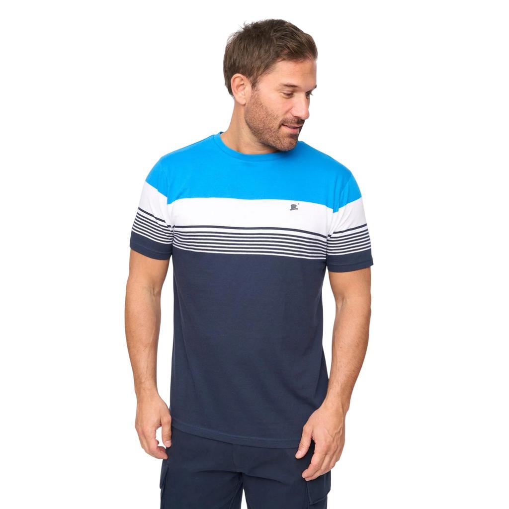 Bewley & Ritch Mens Portmen Yarn Dyed Stripe Cotton T-Shirt