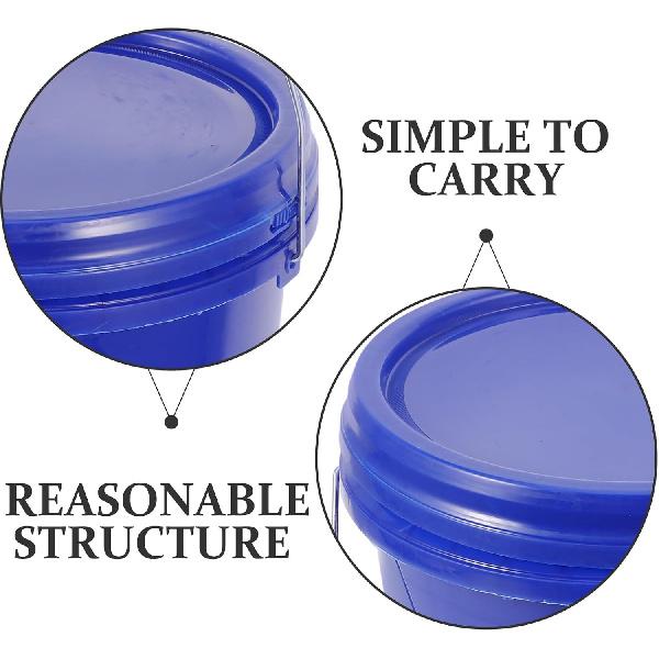ARTIBETTER Plastic Paint Bucket with Handle and Lid Round Storage Container for Paint Multi-Purpose Use Portable Design for Outdoor Activities