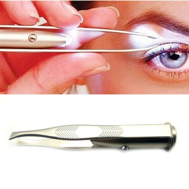 Buy Make Up LED Light Illuminated Stainless Steel Eyelash Eyebrows Hair ...