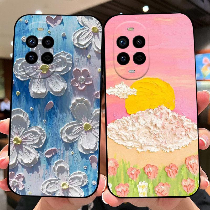 For Huawei nova 13 5G Case BLK-AL80 Floral Shockproof Silicone Matte TPU Phone Cover For Huawei nova 13 Pro Capa MIS-AL00 Fundas