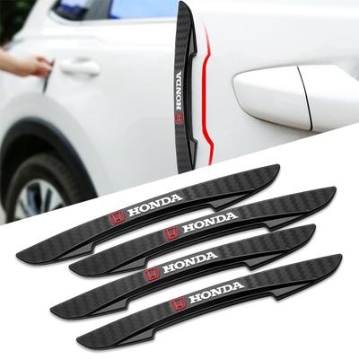 4Pcs Car Door Anti-collision Strips Bumper Protector Sticker For Hrv Jazz City Fit Accord Odyssey Civic Mugen Power Typer