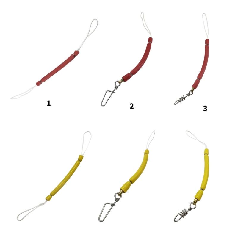 Rust Resistant Fishing Shock Cord With Rotating Clip and Rubber Tube Spearfishing Stainless Steel Shock Absorbers Cord