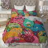 Copripiumino Mostro Cartone Animato Misura King Queen Set Letto Animali Adorabili Divertenti per Bambini Ragazzi Ragazze Anime Poliestere Copripiumino