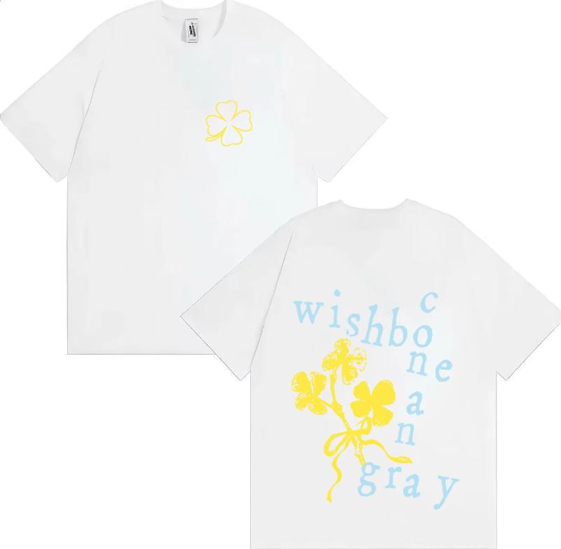 Hot Singer Conan Gray Wishbone 2025 Tshirt Harajuku Tshirts Double Sided Print Streetwear Men Women Tops Breathable Cotton