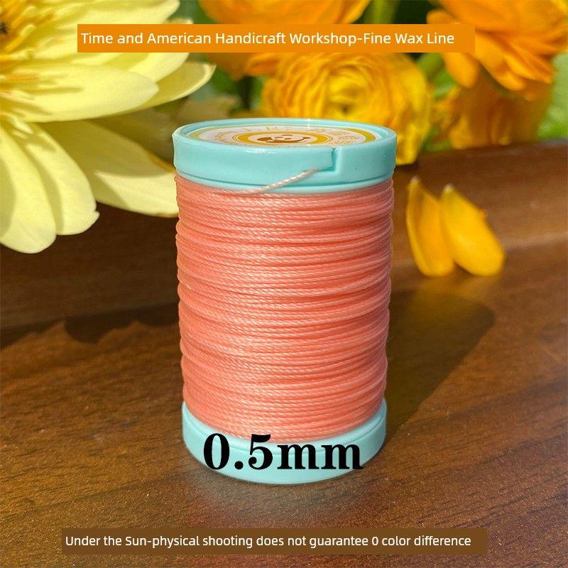 

3-прядная 6-прядная южноамериканская вощеная нить ручного плетения шнур материал для DIY 0,35 0,5 мм чрезвычайно тонкая плетеная вощеная нить для ремешка, браслета Champagne color(0.5mm W5023)