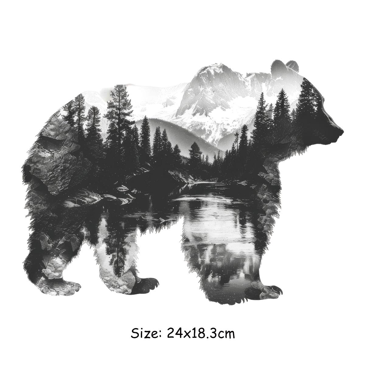 

Нашивки Big Bear для одежды Parches Ropa Heat Press Appliqued Diy T-Shirt Clothes Stickers Термотрансферная наклейка
