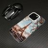 Eiffel Tower Phone Case For iPhone 16,15,14,13,12,11,Mini,Pro,MAX White Matte Shockproof Cover