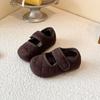 Children's Cotton Shoes Velvet New Children's Shoes Winter Warm Single Shoes Fluffy Shoes Baby Bag and Home Shoes