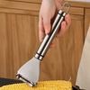Stainless Steel Corn Remover Cob Stripper, Scraper with Ergonomic Handle, Effortless Easy De-kerneling Gadget Kernel Removal Tool for