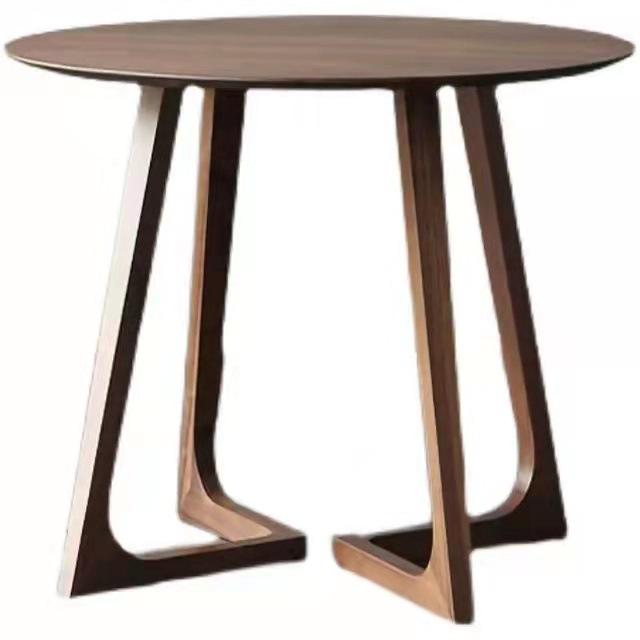 Nordic Solid Wood Round Dining Table for Small Apartments or Business Reception