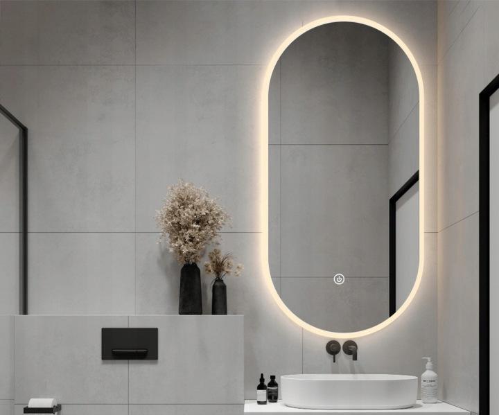 Fiume oval bathroom mirror 60X120 CM LED lighting, heating mat