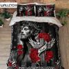 Christliches Kreuz Jesus Bettbezug-Set Glaube über Angst Bettwäsche-Set 3D Allover Religion Bettdeckenbezug-Set Steppdeckenbezug King Size