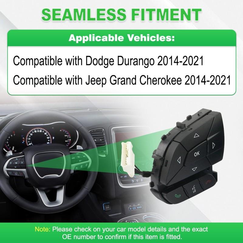 For Dodge Durango Jeep Grand Cherokee 2014- Car Steering Wheel Multimedia Function Switch Button 68378431AB