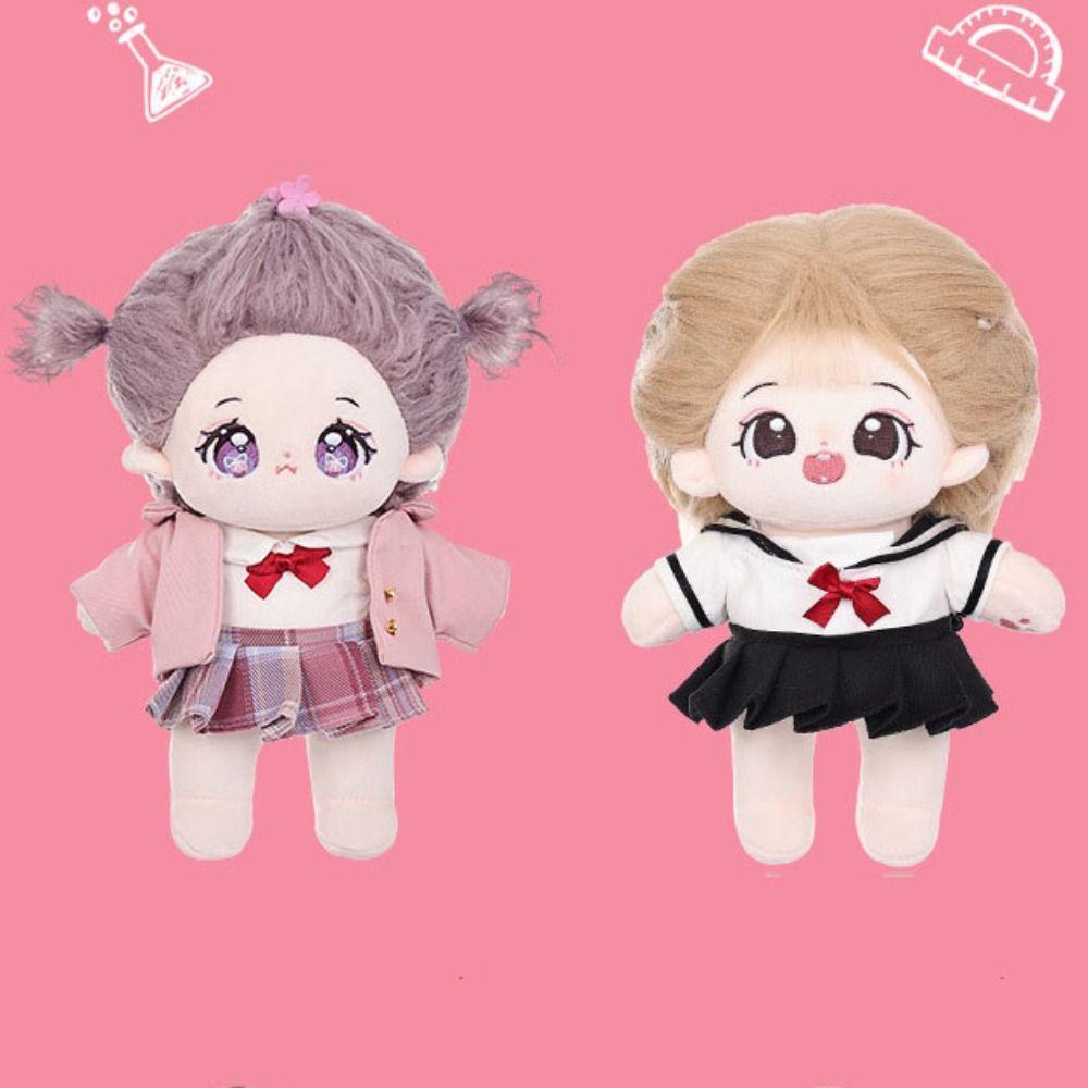 1 Set Changing 20CM Cotton Doll Clothes Replacement Outfit Blouse Skirt Suit  20cm Cotton Doll