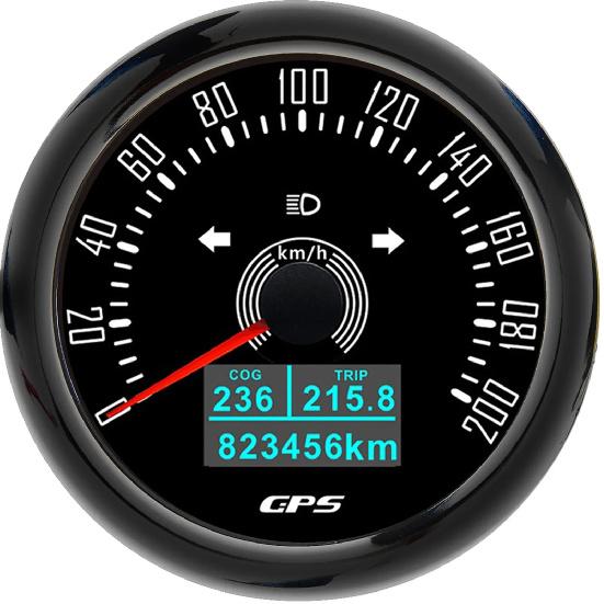 7 Color Backlight GPS Speed Gauge 85mm Speedometer With GPS Antenna Speed Indicator For Motorcycle Marine Boat Car Waterproof 200kmh BN